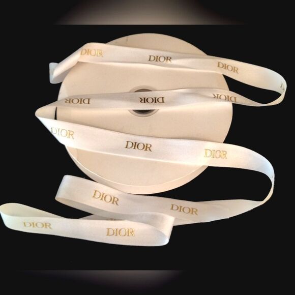 Dior White Ribbon Gold Logo Roll New - Picture 7 of 8